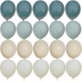 thumbnail image 4 of Juego de 15/20 globos retro de 10 pulgadas, serie azul vintage, para decoración de bodas, fiestas de cumpleaños, regalos de bricolaje, suministros, 4 of 5