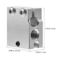thumbnail image 2 of Miangastore Aluminum Heating Block Silver 1Pcs High Temperature Applications 0.98X0.79X0.39in, 2 of 8