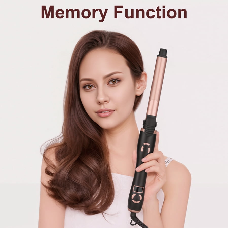Automatic Rotating Curling Iron, 1.1 Inch Hair Curler with Ceramic Tourmaline Barrel, Adjustable Temperature (210-450℉) & LCD Display, Professional Hair Styling Tool for All Hair Types