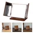 thumbnail image 4 of Espejo plegable de tres caras con diseño tallado en madera (1 unidad)., 4 of 8