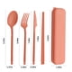 thumbnail image 3 of Juego de Tres Piezas de Cuchillo, Tenedor y Cuchara de Paja de Trigo, Vajilla Práctica para Acampar, Regalo de Vajilla Infantil, 3 of 6