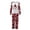 Red_001, variant on HNMKIU Kids Christmas Family Matching Outfits Printed Long Sleeve Tops with Plaid Trousers Pants Set for Boys Girls Parents Holiday