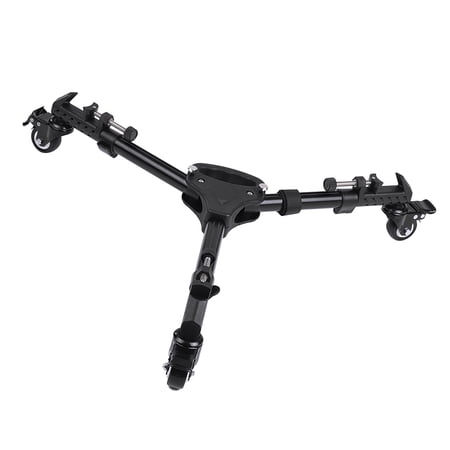 VX-600 Pro 3 Tripod Wheels Pulley Universal Folding Camera Tripod Dolly Base Stand W/ Nylon Carrying Bag Max. Load 20Kg