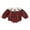 Red, variant on Gupgi Infant Girls Christmas Romper 3M 6M 12M 18M Baby Plaid Print Bodysuits Long Sleeve Crew Neck Bubble Jumpsuits