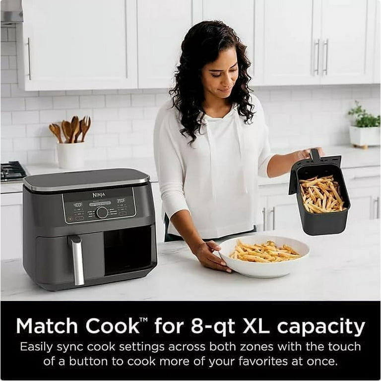 New Ninja Foodi 6-in-1, 8-qt. Double Basket Air Fryer with