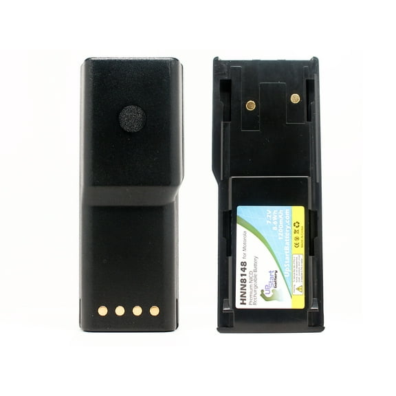 2x Pack - HNN8148 Battery for Motorola Radius P110 Two-Way Radio (1200mAh, 7.2V, NI-CD)