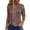620#Brown, variant on Women Soft Crew Neck 3/4 Sleeve Pullover Tunics Loose Cute Basic Tees 2026 Summer Business Casual Work Blouses Gray 3XL