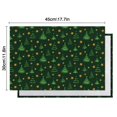 thumbnail image 5 of Green Christmas Tree and Star Pattern Summer Placemats Table Placemats Set Of 6-Linen Kitchen Washable Placemats Table Mats 11.8"x17.7" Non-Slip Heat Resistant, 5 of 5