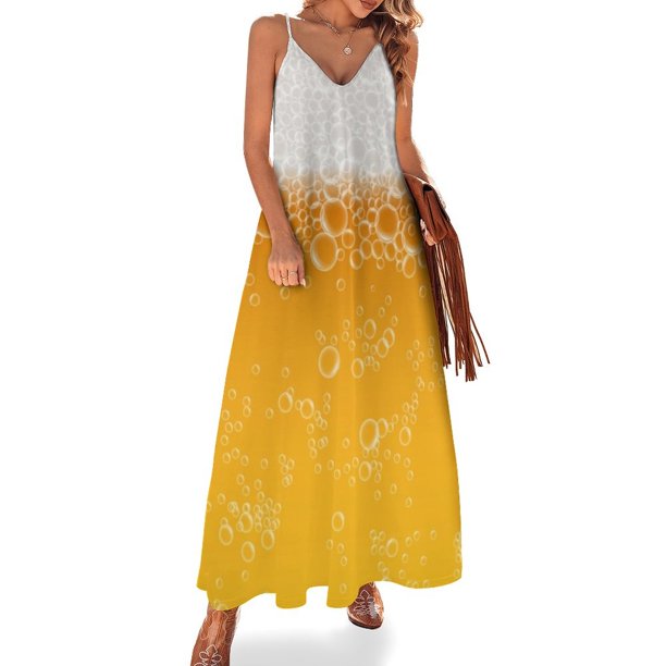 CERVEZA! Vestido sin mangas vestidos con mangas largas Vestido vintage Vestidos de fiesta para mujer