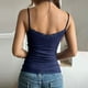 thumbnail image 3 of Top sexy ajustado de color liso con ombligo al aire para mujer - Tejido de encaje - Tallas S-XL, 3 of 6
