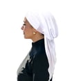 thumbnail image 3 of Lumtrix Chemo Headwear For Women Turban Headwear For Cancer Patients Headwrap Loss Cover Lightweight Head Covering Cap White, 3 of 4