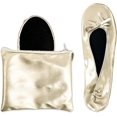 thumbnail image 1 of Women's Portable Foldable Ballet Flats Shoes Roll Up Slippers for Travel Wedding, 1 of 5