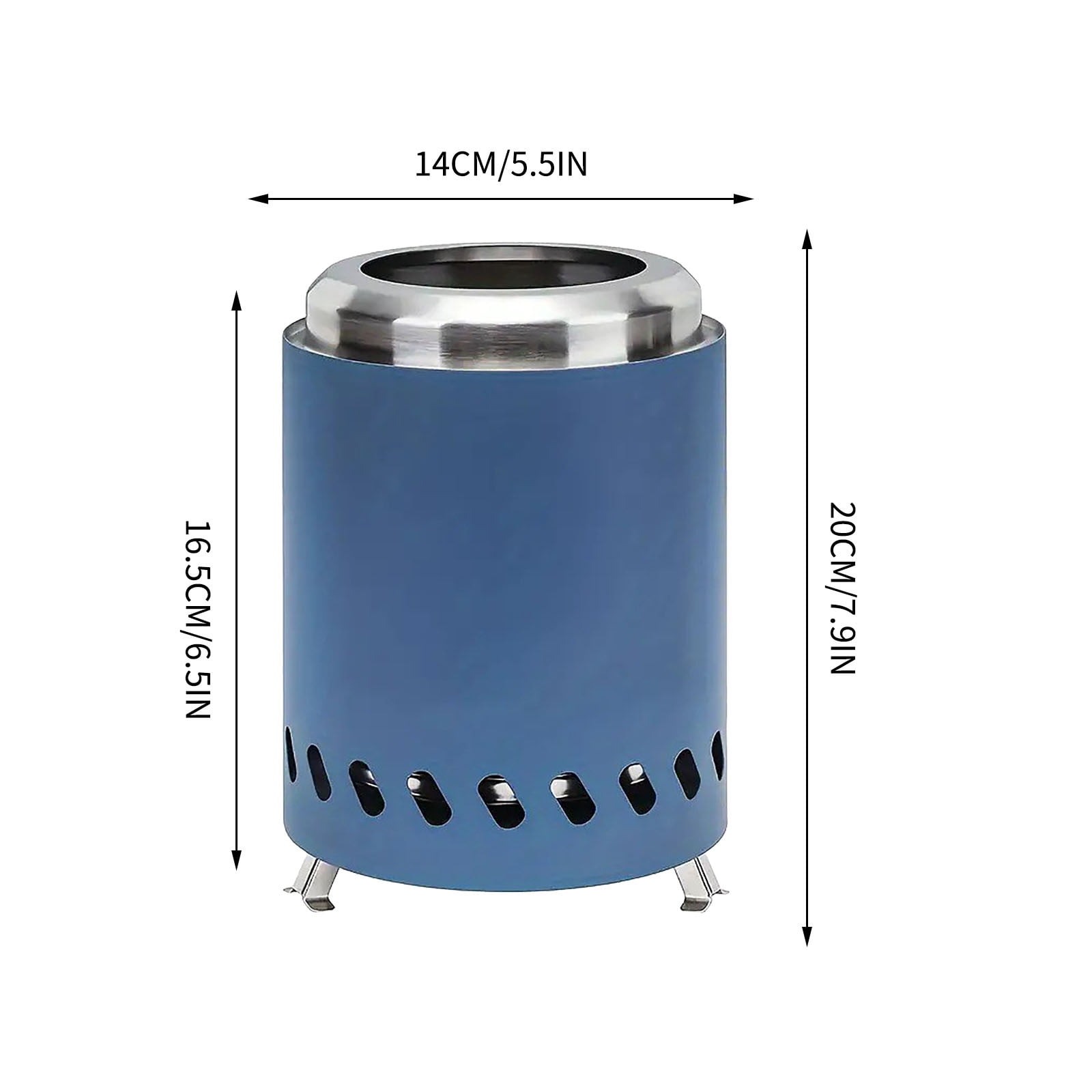 Small Tabletop Fire Pit, Smokeless Table Top Firepit Outdoor, Portable Mini Stove with Carry Bag for Camping Backyard Patio Garden Picnic, Fueled by Pellets or Wood, Stainless Steel
