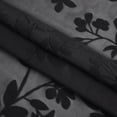 thumbnail image 4 of Exultantex Black Embroidered Leaf Sheer Curtains, Rod Pocket, 54x84 Inch, 4 of 6