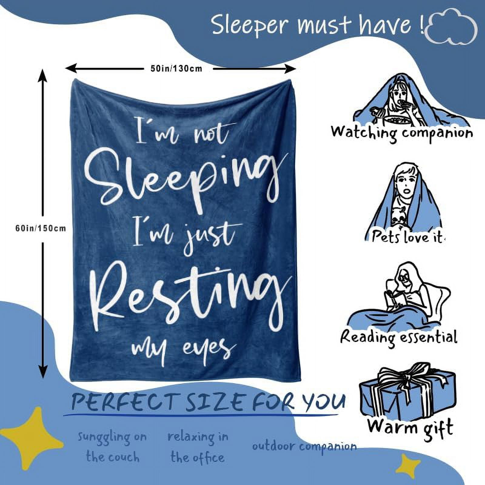 Birthday Gifts for Men, Dad, Husband Blanket, Fathers Gifts from Daughter Son-Gift for Grandpa Brother, Gag Gifts for Men Women