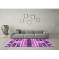 thumbnail image 3 of Ahgly Company Indoor Round Abstract Purple Modern Area Rugs, 6' Round, 3 of 4