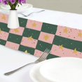 thumbnail image 4 of Yayeee Table Runner 70 inches Long Home Kitchen Dinning Party Decoration, Pink Abstract, 4 of 7