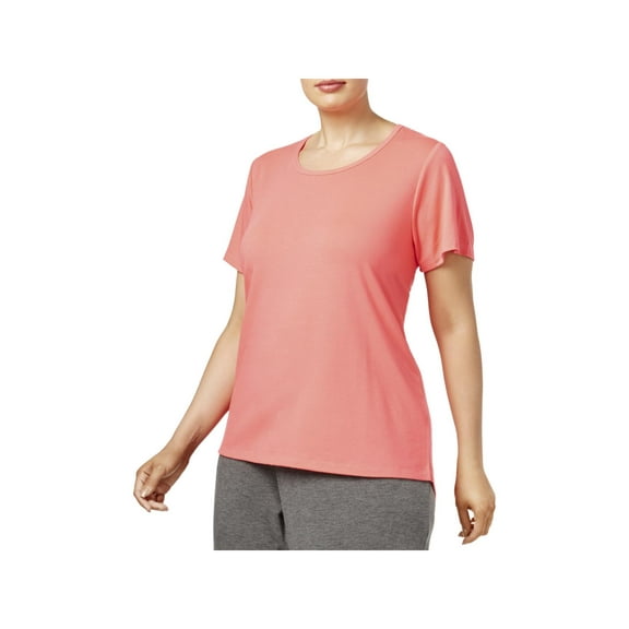 Material Girl Womens Plus Cut-Out Short Sleeves T-Shirt