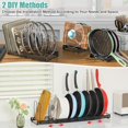thumbnail image 5 of 15 Adjustable Dividers Pot and Pan Organizer Rack, 7"D x 32" x 7.1"H, 3 in 1, Expandable Lid Bakeware Cupboard Rack Holder for Kitchen Cabinet Pantry Countertop, Black (Patent Pending), 5 of 7