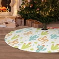 thumbnail image 6 of Sikiie Snake And Cactus 30-48 inches {designName} Print Christmas Tree Skirt Snowman Xmas Tree Skirt with Edge Christmas Decorations for Holiday Party48", 6 of 7