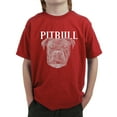 thumbnail image 1 of LA Pop Art Boy's Word Art T-shirt - Pitbull Face, 1 of 2