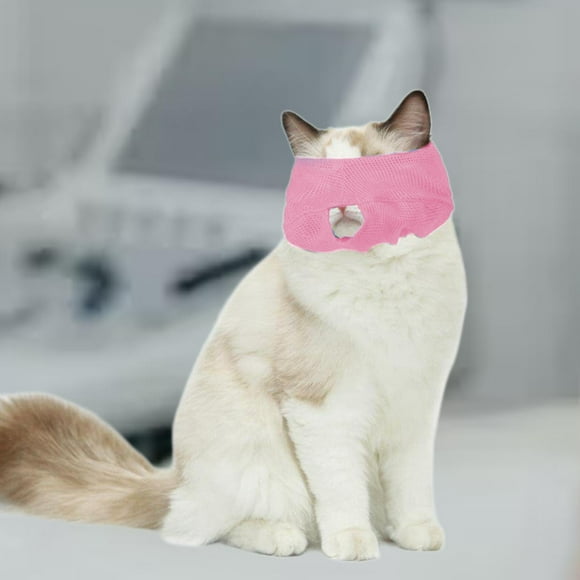 Mascarilla para ojos de gato Salvador antimordeduras para el cuidado de gatos S rosa