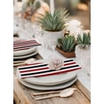 thumbnail image 5 of Red Black Stripe Cloth Napkins Set of 8 Reusable Dinner Napkins, Geometric White Vertical Striped Cocktail Napkin Washable Table Napkins for Wedding/Holiday Party/Baby Shower 20"x20", 5 of 7
