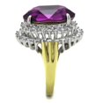 thumbnail image 4 of Luxe Jewelry Designs Women's Stainless Steel Two Tone IP Gold Engagement Ring with Amethyst Crystal, 4 of 4