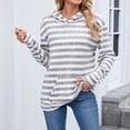 thumbnail image 7 of Ashirexll Womens Long Sleeve Tops, Winter Tops for Women, Ladies' Casual Warm Striped Hooded Sweatshirts with Pockets Long Sleeve Shirts, 7 of 7