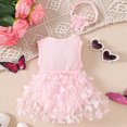 thumbnail image 4 of Baby Onesies Girl Baby Girl Lace Romper Dress Floral Lace Outfits Summer Toddler Clothes Jumpsuit with Headband, 4 of 7
