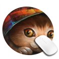 thumbnail image 2 of Disketp Animal Cat Small Mouse Pad 7.9x7.9 Inches,Washable Round Mousepad For Office Laptop Computer,Non-Slip Rubber Base Mouse Pads For Wireless Mouse, 2 of 9