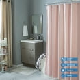 thumbnail image 5 of Bath Bliss Microfiber Soft Touch Dash Design Shower Curtain Liner HGrey, 5 of 6