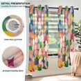 thumbnail image 3 of Yayeee Window Curtains Light Filtering 63"x42" Grommet Panel Pair Home Living Room Decor, Pink Colorful Circles, 3 of 7