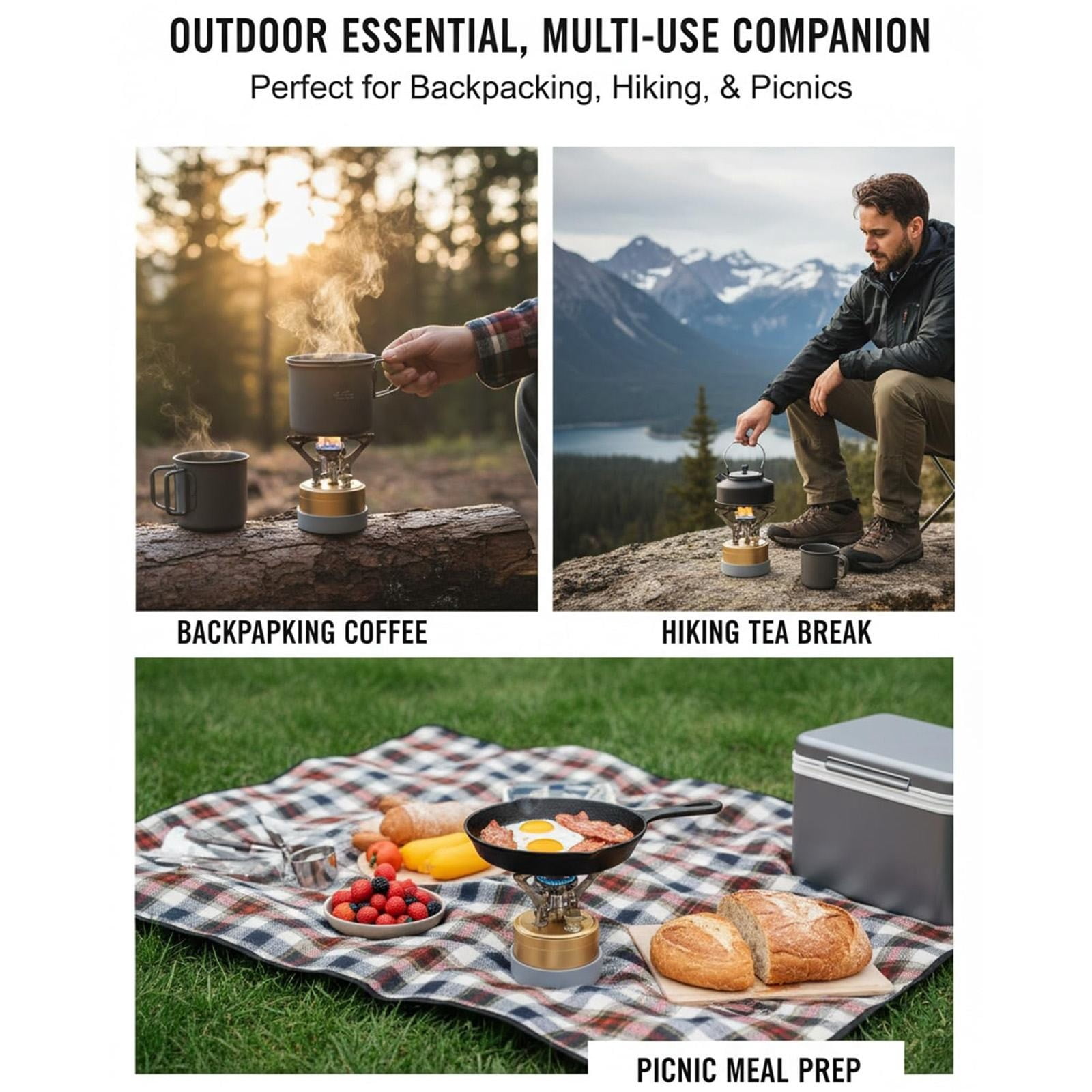Souew 2026 High-Power Portable Mini Alcohol Camping Stove – Lightweight Brass & Aluminum Spirit Burner For Camping,Bbq,Rv,Home,Camping Essentials Gear(Gold)
