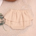 thumbnail image 2 of CAIVO Children Linen Blended Cute Flower Shorts Culottes Fashionable Toddler Daily Wear, 2 of 3