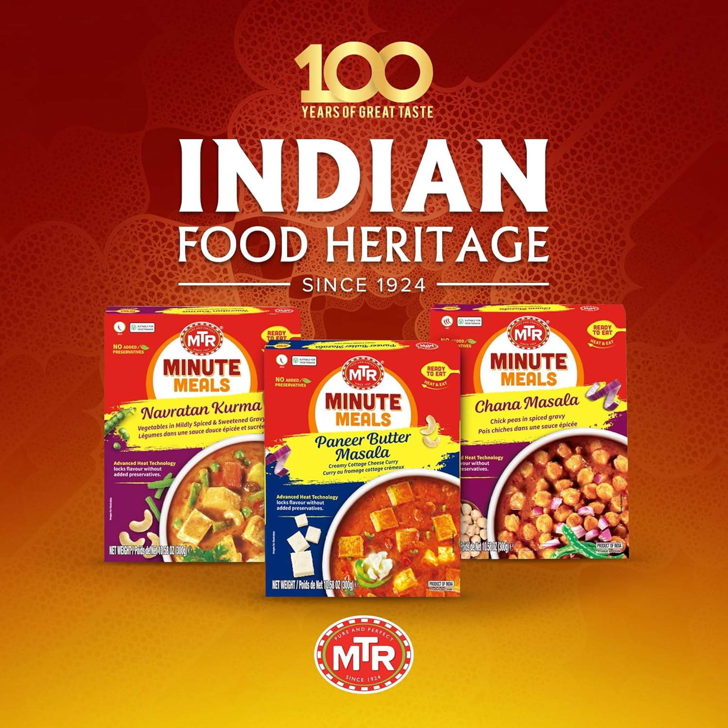 MTR Paneer Butter Masala - Creamy Cottage Cheese Curry - Tasty Indian Meal with No Added Preservatives - A Quick Meal Suitable for Vegetarians, Ready in Minutes! (300g, Pack of 6)