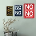 thumbnail image 5 of Portrait Round No Soliciting No Excuses Sign (White/Red) - Small, 5 of 7