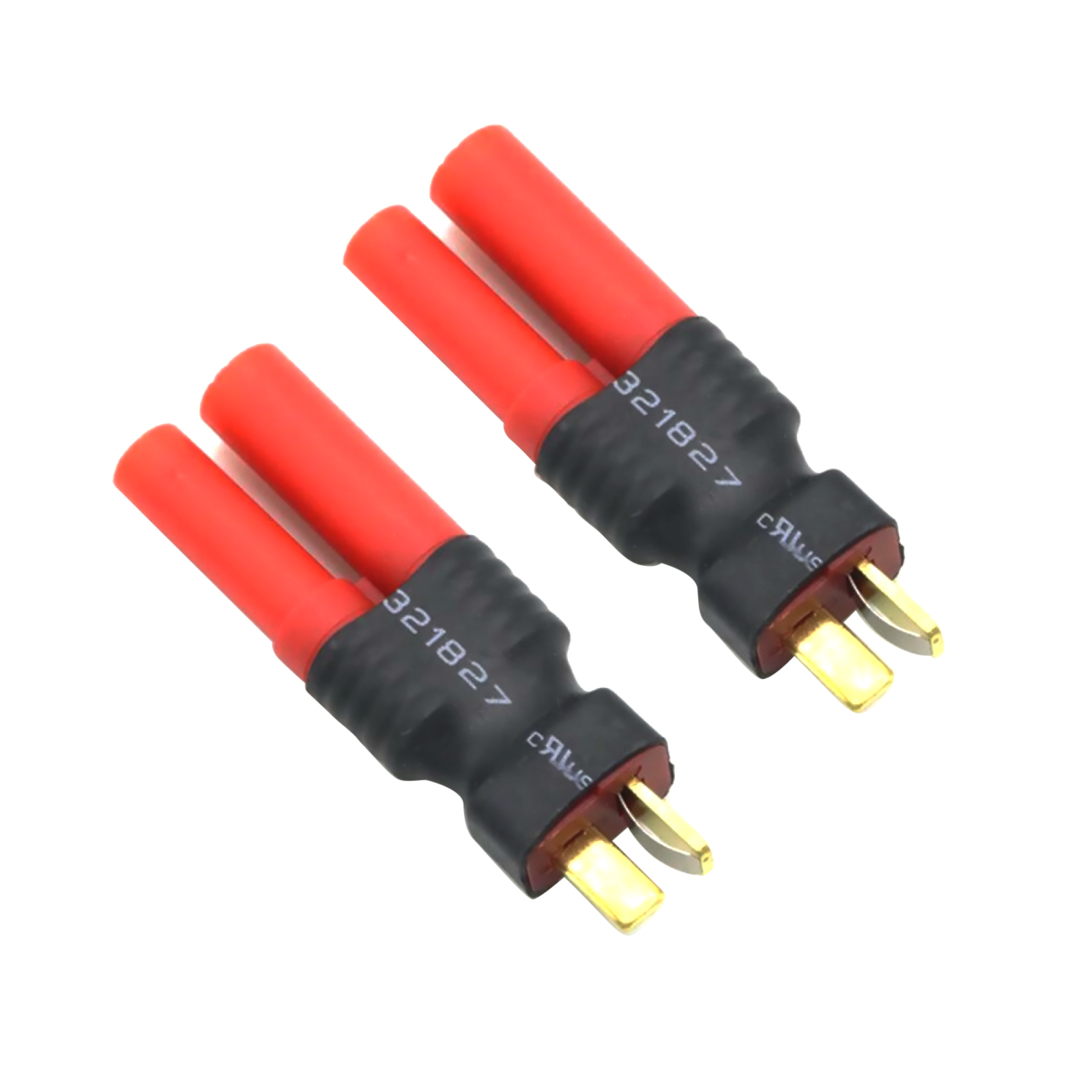 4-Piece EC5 To T-Plug (Deans) Connector Adapter – No Wires, For RC Cars, Boats, Drones