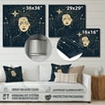 thumbnail image 4 of Designart "Stargazing Through the Zodiac III" Astrology Metal Wall Art, 4 of 5