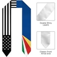 thumbnail image 2 of Seychelles Mix United States Black American Flag Graduation Stole Shawl Sash Scraf Gift For Abroad Student International Study, 2 of 6