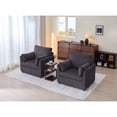 thumbnail image 2 of Leumius Corduroy Accent Chair, Modern Upholstered Single Sofa Armchair with 2 Pillows and Side Storage Pockets,Comfy Oversized Reading Chair for Living Room, Bedroom, Apartment,Blue, 2 of 12