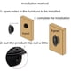 thumbnail image 2 of Armario de muebles de armario de acero inoxidable con orificio de ventilación, rejilla de ventilación de disipación de calor negra, cubierta de orificio de ventilación blanca, accesorios de, 2 of 5
