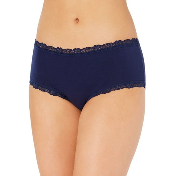 Jenni Women’s Lace Trim Hipster Underwear, Navy, XXXL