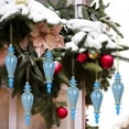 thumbnail image 5 of karymi Christmas Decoration 4PCS Blue Gold Gourd Ornaments Plastic Gourd Decorative Pendants Christmas Tree Arrangement Garland Rattan Ornaments Room Decor, 5 of 6