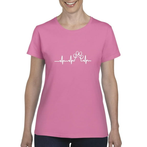 NIB - Women's T-Shirt Short Sleeve - Paw Heartbeat
