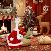 Dongrere Porch Goose Outfits for Christmas Garden Decor Red Outfit for Yard Goose Statue Goose Clothing for Holiday Gift