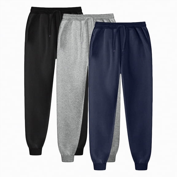 TOWED22 Men's Jogger Sweatpants Workout Lounge Casual Jogger Fleece Sweat Pants with Pockets(Dark Blue,S)