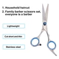 thumbnail image 2 of Unique Bargains Upgrade Straight Scissors for Long Short Thick Hard Soft Hair for Men Women with Blue Gasket Ring, 2 of 6