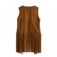 thumbnail image 2 of Fringe Vest Women Leather Suede Vest Tassels Vintage Winter Western Country Cowgirl Vest Cardigan Waistcoat Jacket, 2 of 7