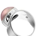 thumbnail image 4 of Wide Pacific-Ocean Pink Mabe Cultured Pearl 925 Sterling Silver Ring, 13/16", 4 of 4